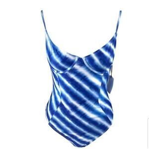 Onia Chelsea Blue Tie Dye One Piece Swimsuit Medium New With Tags